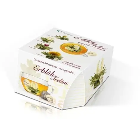 Tealini Box with 8 Blooming Teas | Flowering Teas | Tea Balls | Creano