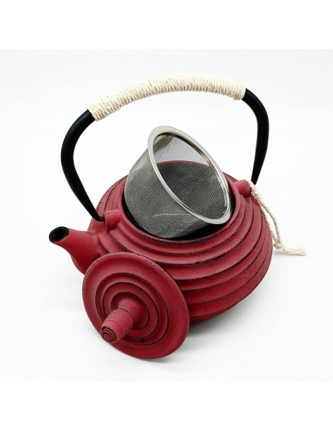Iron Cast Teapot Red "Changbai Velvet" - 700ml