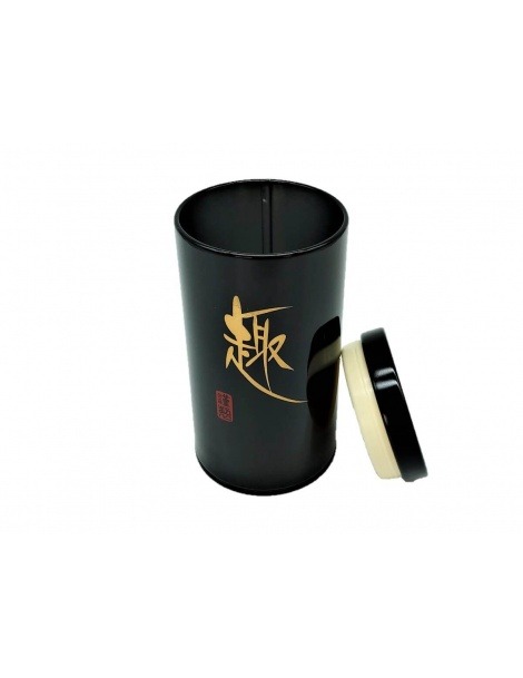 Japanese Tea Canister Black with lid