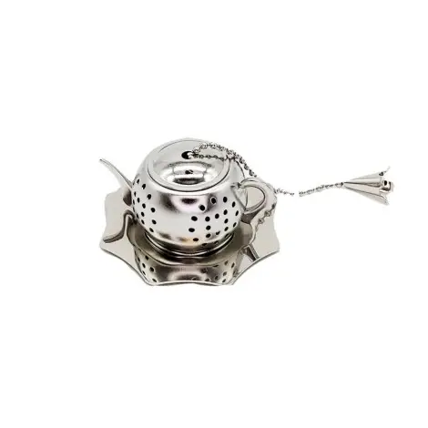 Infusor para Chá em Inox - Bule com Prato