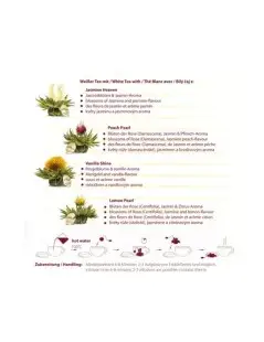Tealini Box with 8 Blooming Teas | Flowering Teas | Tea Balls | Creano