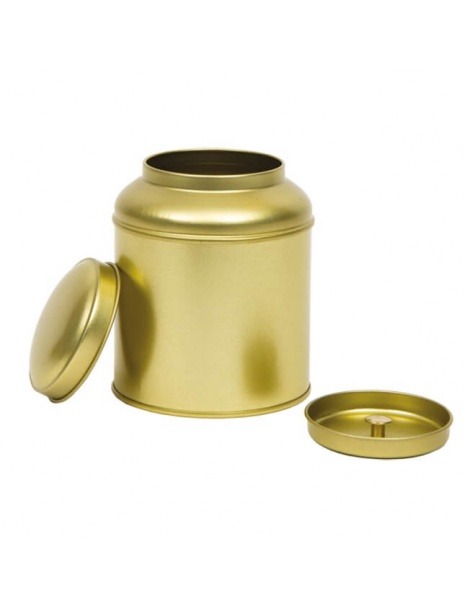Golden Round Tin with domed lid and inner lid - 100g