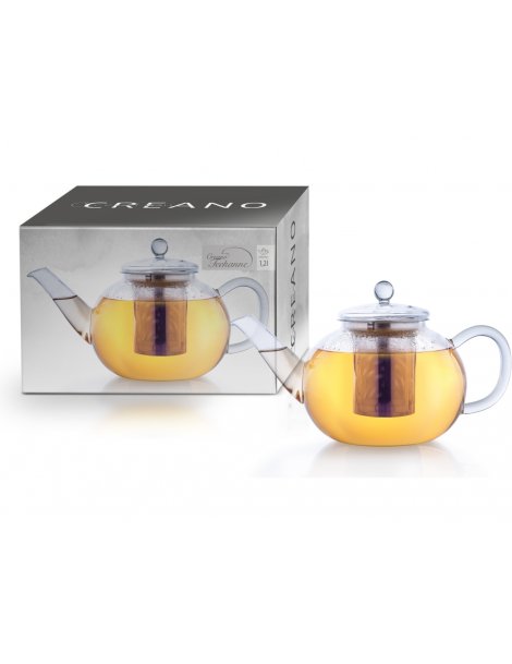Creano Glas Teekanne “Flach” - 1,2L