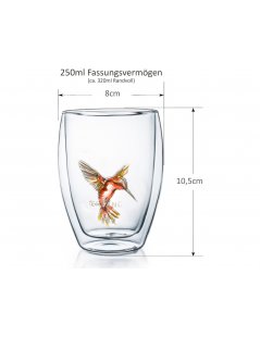Double Wall Glass Creano Red - 250ml