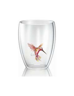 Tasse Doppel-Glas Creano - Hummingbird Rot