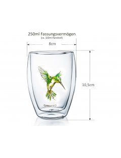 Tasse Doppel-Glas Creano - Hummingbird Grün