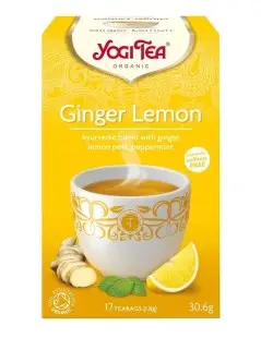 Yogi Tea Ingwer und Zitrone Bio | Erfrischender Aufguss und würzige Note
