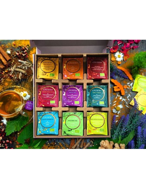 Creano Gift Box with Organic Herbal Teas - 45 Sachets