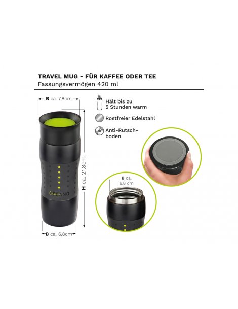 Tasse Isotherme Creano Design Travel Mug - 420 ml