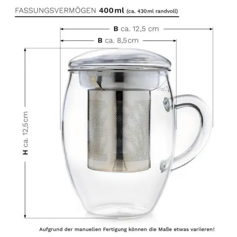 Tazza di Vetro Teaglass "All-In-One" - 400ml