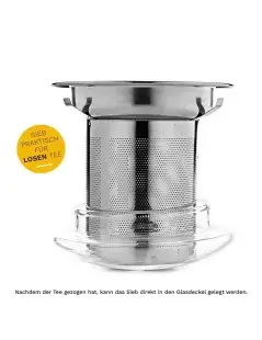 Tazza da Tè in Vetro "All-In-One" 400ml | Infuseur en acier inoxydable