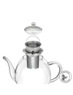 Théière en Verre avec Infuseur 1500ml - Résistant aux Hautes Températures