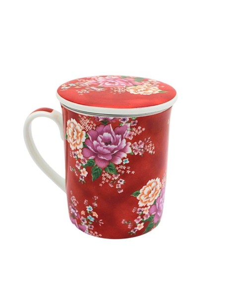 Taza de Porcelana con Infusor Acero Inox "GRACE" con capacidad de 320ml