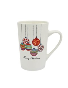 Caneca de Porcelana Bolas de Natal - 350ml