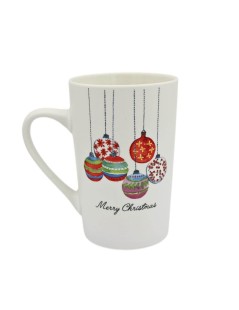 Caneca de Porcelana Bolas de Natal - 350ml