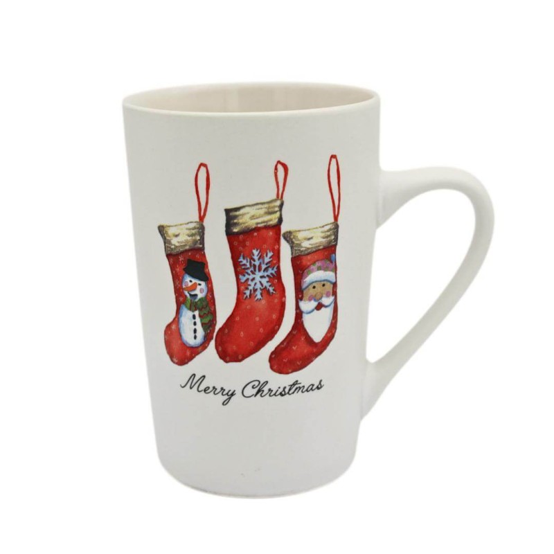 Caneca de Porcelana Meias de Natal - 350ml