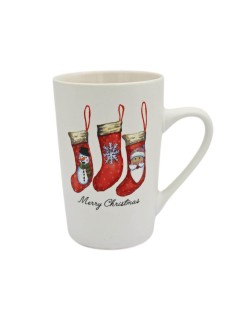 Caneca de Porcelana Meias de Natal - 350ml