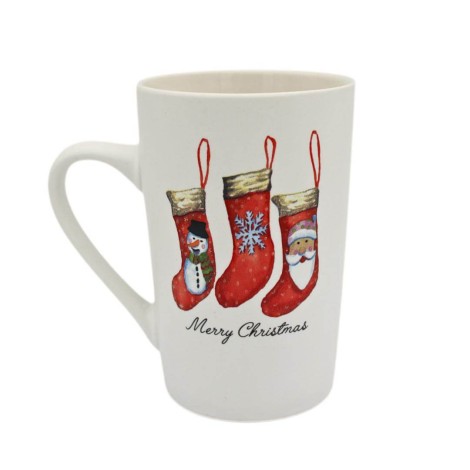 Caneca de Porcelana Meias de Natal - 350ml