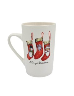 Caneca de Porcelana Meias de Natal - 350ml