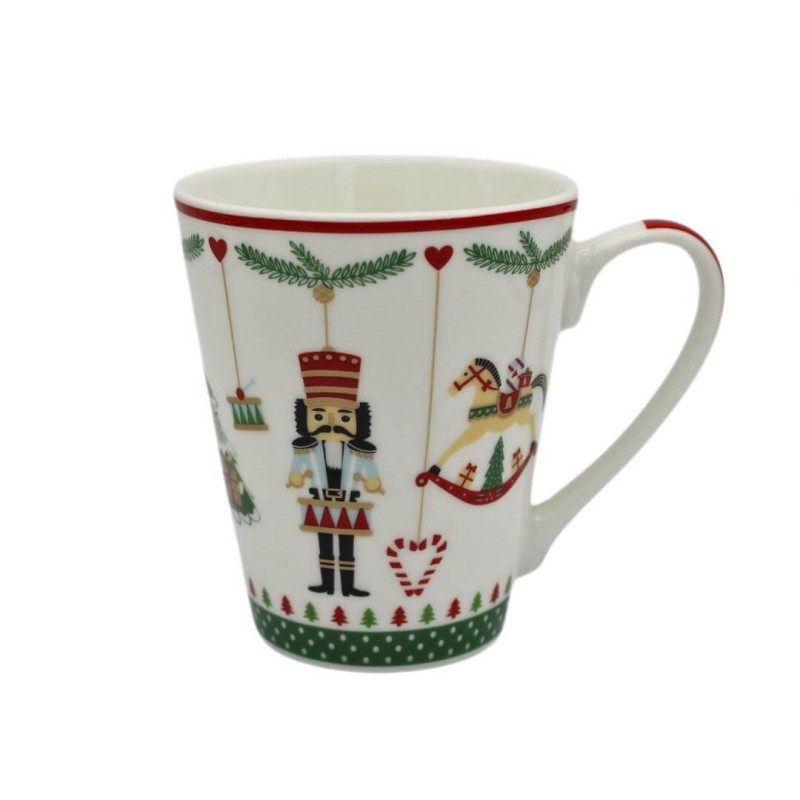 Caneca de Porcelana Enfeites Natalícios - 300 ml