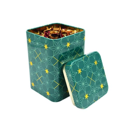 Elegant Star Tea Tin with 100grs capacity is the ideal Christmas Gift