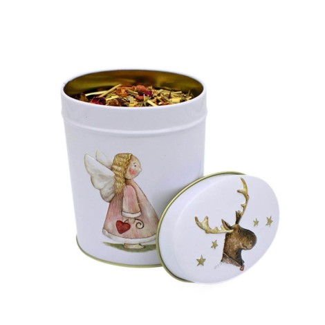 Santa and Angel Tea Tin with 150grs cap. is the ideal Christmas gift