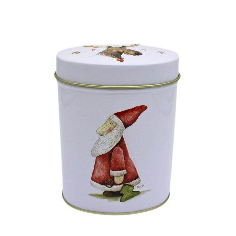 Lata de Navidad Papá Noel y Ángel con 150grs es perfecta para guardar Té