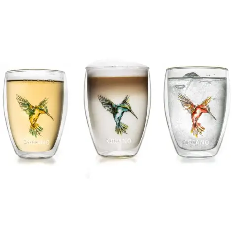 Collezione di Tazze Hummingbird per il Tè | Creano Doppia Parete di Vetro