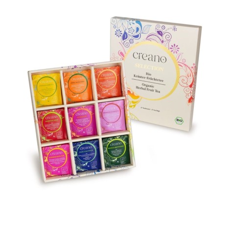 Confezione Regalo di Tisane Bio Creano Premium Frutta ed Erbe – 27 Bustine