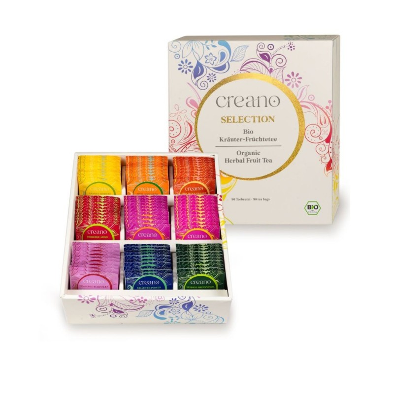 Caixa de Chás Premium Bio Creano Frutas e Ervas  – 90 Saquetas