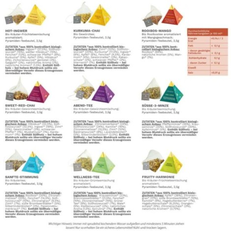 Caixa de Chás Creano Premium Bio – 18 Saquetas