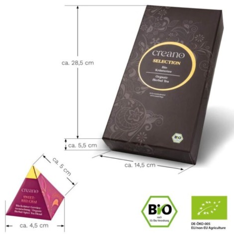 Confezione Regalo di Tisane Bio Creano Premium - 18 Piramidi Aromatica