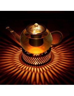 Teiera di Vetro con Infusore 1,6L Acciaio Inossidabile - Ideale per Tè Sfusi