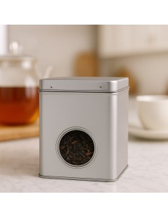 Barattolo Latta per Tè in argento con display 250grs | Buone condizioni