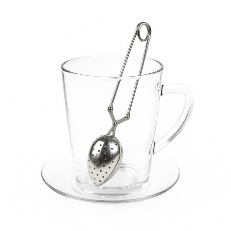 Infusore per Tè in acciaio Inox | Pinzette con un Cucchiaio | Negozio di Accessori per la preparazione di Tè