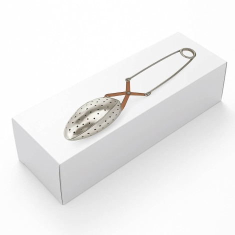 Infusore per Tè in acciaio Inox | Pinzette con un Cucchiaio | Negozio di Accessori per la preparazione di Tè