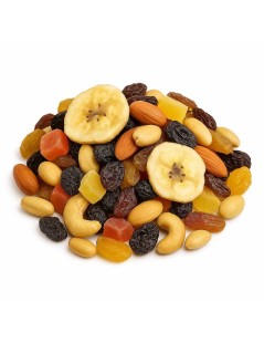 Tropische Trockenfrüchte-Mischung - Banane, Papaya, Mandeln für mehr Energie