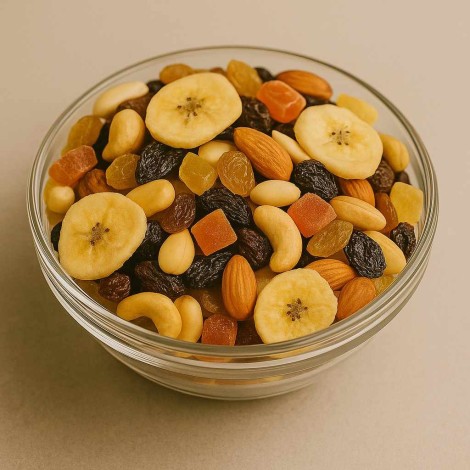 Mix di Frutta Secca Tropicale - Ricco di Arachidi, Banana, Papaya e Uvetta