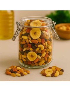 Mélange de Fruits Secs Tropicaux - Banane, Papaye, Amandes pour l'énergie