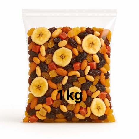 Mix di Frutta Secca Tropicale - Ricco di Arachidi, Banana, Papaya e Uvetta