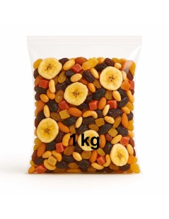 Mélange de Fruits Secs Tropicaux - Banane, Papaye, Amandes pour l'énergie