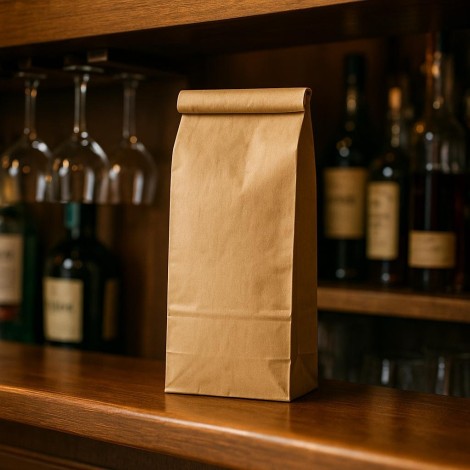 Sac Kraft Affichage 500g | Idéal pour l'emballage de Thés, Épices ou des Céréales