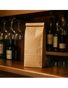 Sac Kraft Affichage 500g | Idéal pour l'emballage de Thés, Épices ou des Céréales