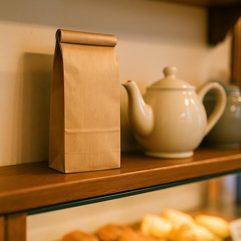 Bolsa Kraft Natural con Clip 250g | Ideales para embalar Tés y Especias