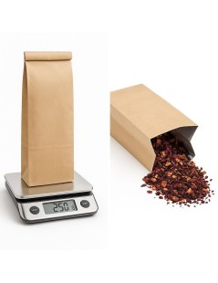 Sacchetto Kraft Naturale con Clip 250g | Ideale per confezionamento di Tè