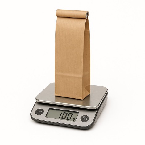 Sacchetto Kraft Naturale con Clip 100g | Ideale per il confezionamento di Tè