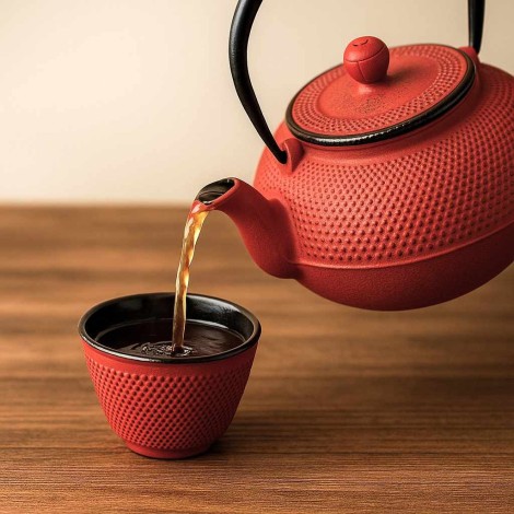 Bule de Ferro Vermelho Tenshi - 800ml