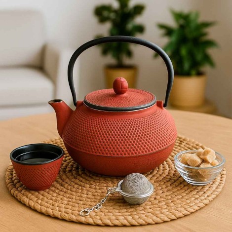 Tetera de Hierro Rojo Tenshi - 800ml