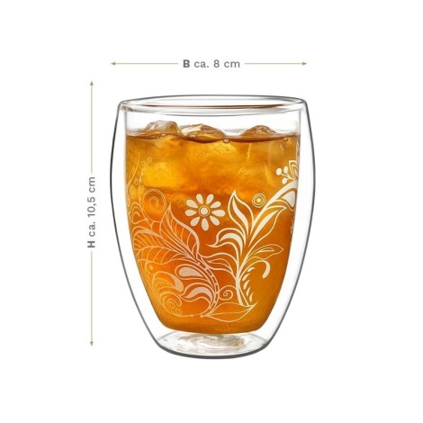 Tasse Doppel-Glas Creano - Floral Collection