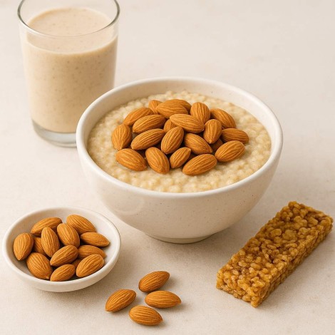 Les amandes avec la peau | Source d'oméga-3, de fibres et de protéines